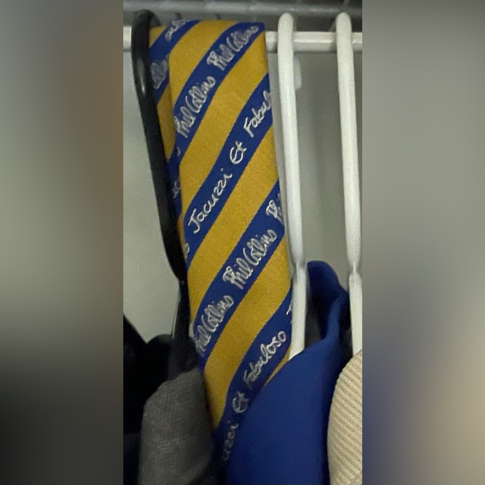 Phil Collins Genesis Perkins Palace Filming Tie RARE!